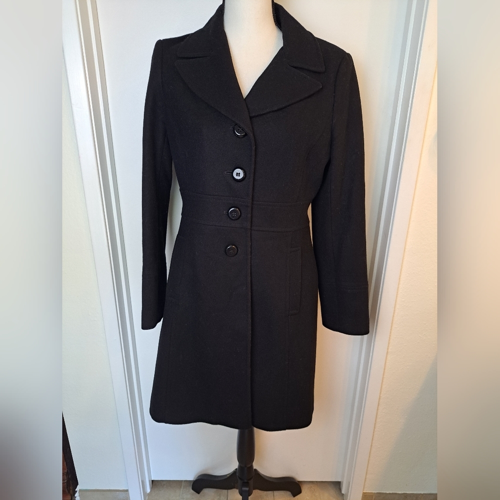 Preston & York Black Wool Pea Coat